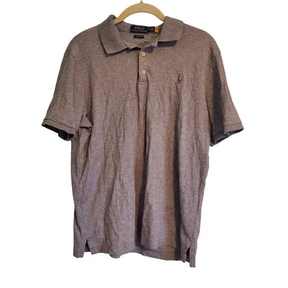 Polo Ralph Lauren Classic Fit Gray Polo Shirt Men's Size Medium 100% Cotton - Picture 1 of 10